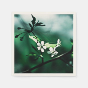 White Cherry Blossoms Napkin