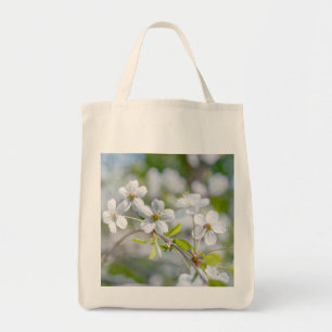White Cherry Flower Tote Bag