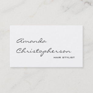 White Chic Carte de visite de la liste de cheveux