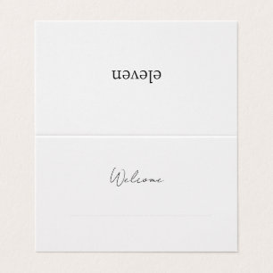 White   Chic Minimal Lined Wedding Folded Card