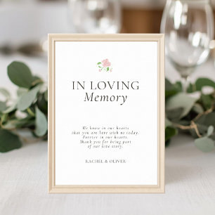 White Chic Wedding In Loving Memory Poster