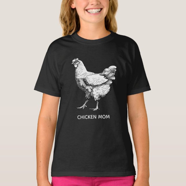 White chicken drawing T-Shirt (Front)