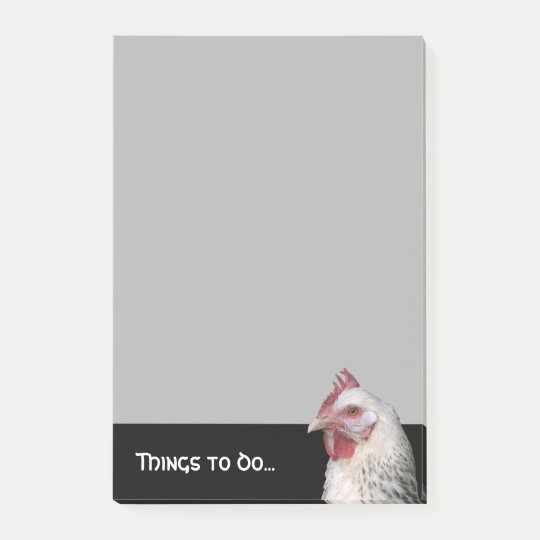 White chicken post-it notes