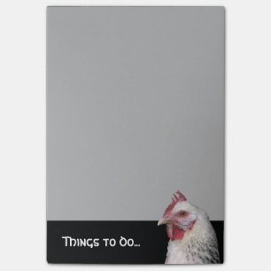 White chicken post-it notes