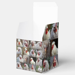 White Chickens Photo Collage, Favor Box
