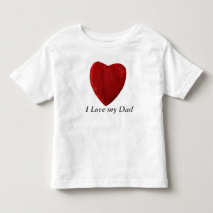 white child shirt I Love my Dad with heart
