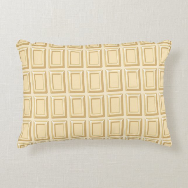 White Chocolate Bar Texture Decorative Pillow (Front)