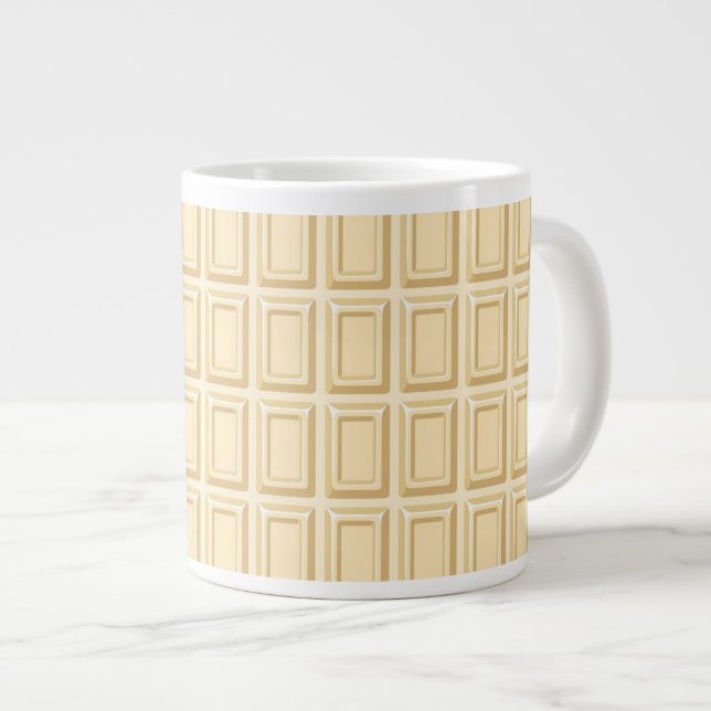 White Chocolate Bar Texture Large Coffee Mug (Front Right)