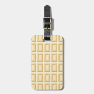 White Chocolate Bar Texture Luggage Tag