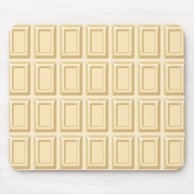 White Chocolate Bar Texture Mouse Pad (Front)