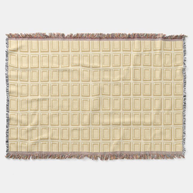 White Chocolate Bar Texture Throw Blanket (Front)