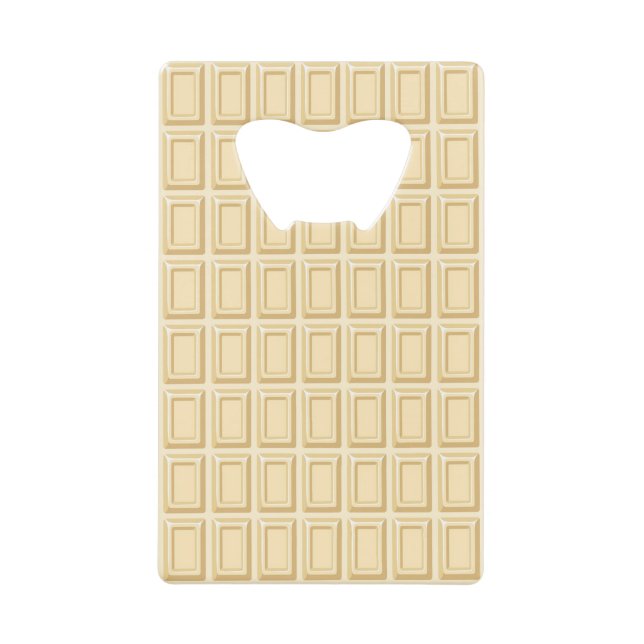 White Chocolate Bar Texture Wallet Bottle Opener (Front)