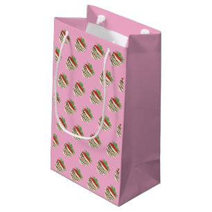 White Chocolate-Covered Strawberry Small Gift Bag
