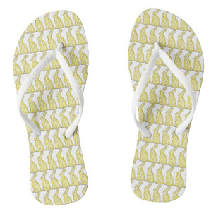 White Chocolate Easter Bunny Rabbit Candy Flip Flops