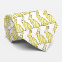 White Chocolate Easter Rabbit Bunny Candy Tie
