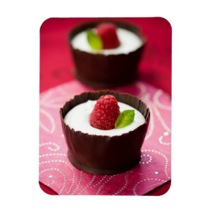 White chocolate mousse dessert magnet
