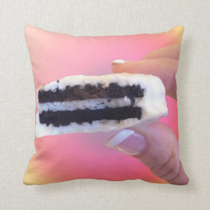 White Chocolate Oreo Throw Pillow