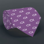 White Christian Fish Symbol Pattern | Purple Tie<br><div class="desc">To Christians the fish symbol means Jesus Christ, Son of God, Saviour.
The Ichthys or fish symbol was used by early Christians to identify themselves as followers of Jesus Christ and to express their affinity to Christianity.
*****************************************************************
You can easily customize yourself by just change background color!</div>