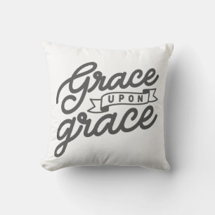 White Christian Grace Throw Pillow