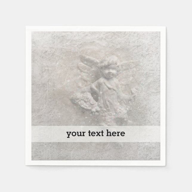 White Christmas angel Napkin (Front)