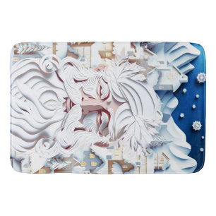 WHITE CHRISTMAS BATH MAT