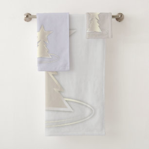White Christmas Bath Towel Set