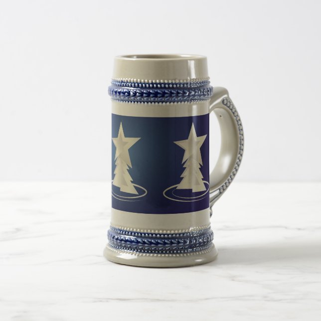 White Christmas Beer Stein (Front Right)