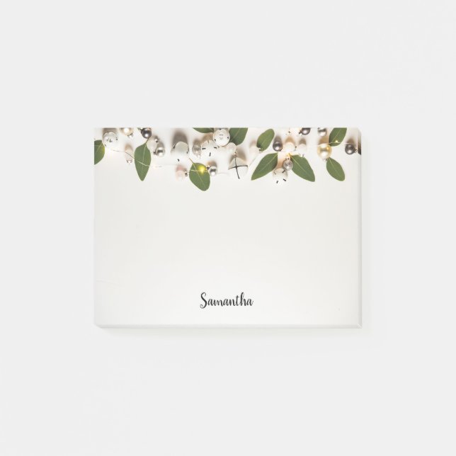 White Christmas Bells Post-it Notes (Front)