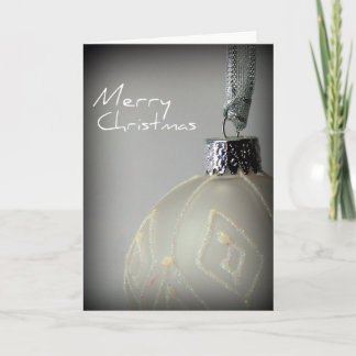 White Christmas Bulb Holiday Card