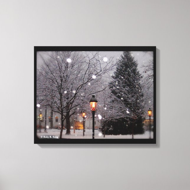 White Christmas Canvas Print (Front)