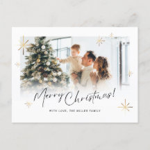 White Christmas Card Photo Ideas Postcard