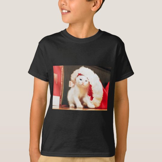 White Christmas Cat T-Shirt