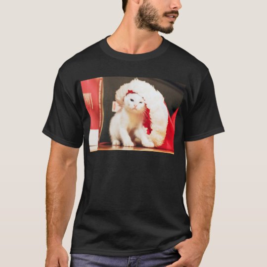 White Christmas Cat T-Shirt