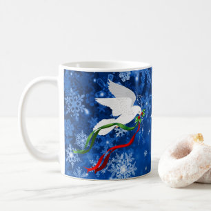 White Christmas Dove Coffee Mug