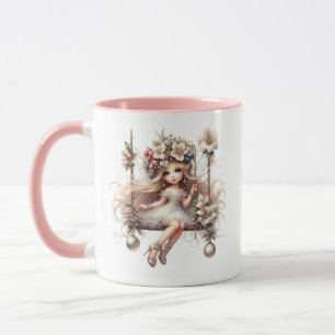 White Christmas Fairy  Mug