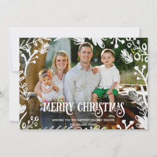 White Christmas Full Photo Horizontal Holiday Card