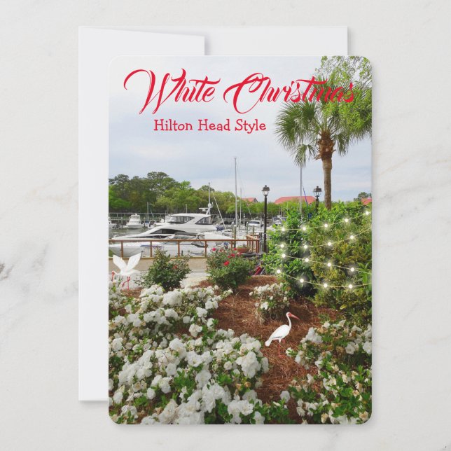 White Christmas Hilton Head Style! South Carolina Holiday Card (Front)