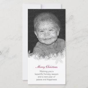 White Christmas Holiday Card Card
