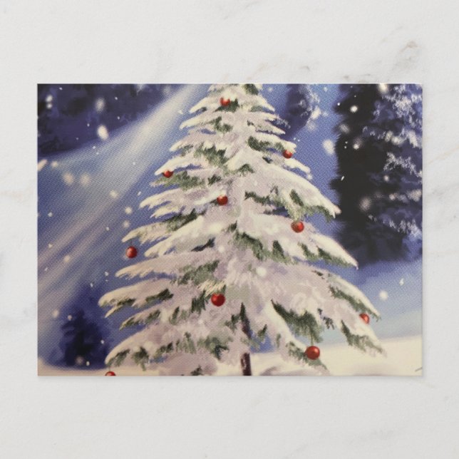 White Christmas Holiday Postcard (Front)