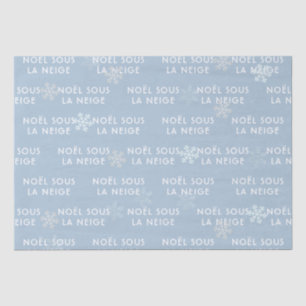 White Christmas in French Tissue Paper Pale Blue