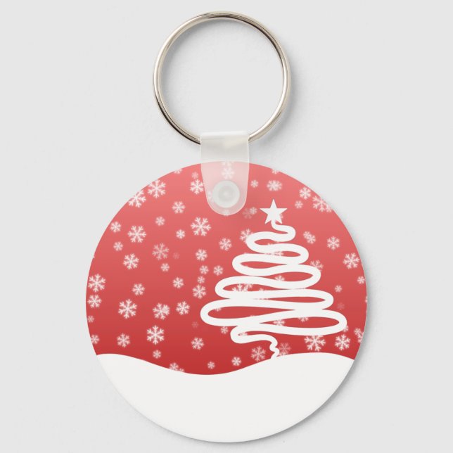White Christmas Keychain (Front)