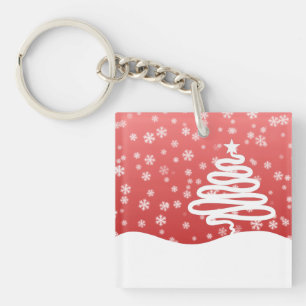 White Christmas Keychain