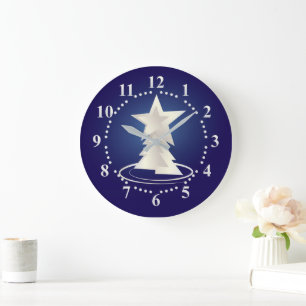 White Christmas Large Clock