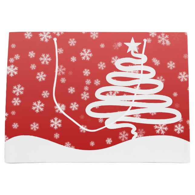 White Christmas Large Gift Bag (Front)