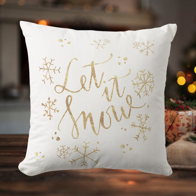 White Christmas - Let It Snow Throw Pillow (White Christmas - Let It Snow Throw Pillow)