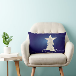 White Christmas Lumbar Pillow
