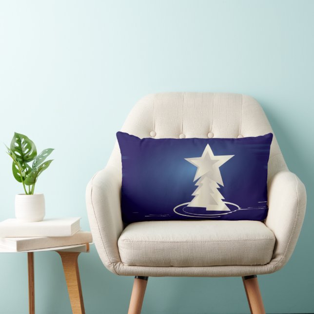 White Christmas Lumbar Pillow (Chair)