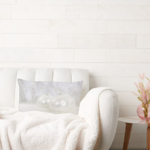 White Christmas Lumbar Pillow