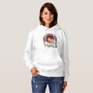 White Christmas Mouse On The Wings of A Dove Hoodie