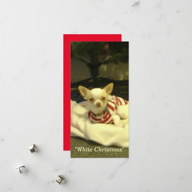 "White Christmas" Photo Card with/without envelope (Front/Back In Situ)